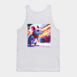 Cute Rat Drawing Tank Top